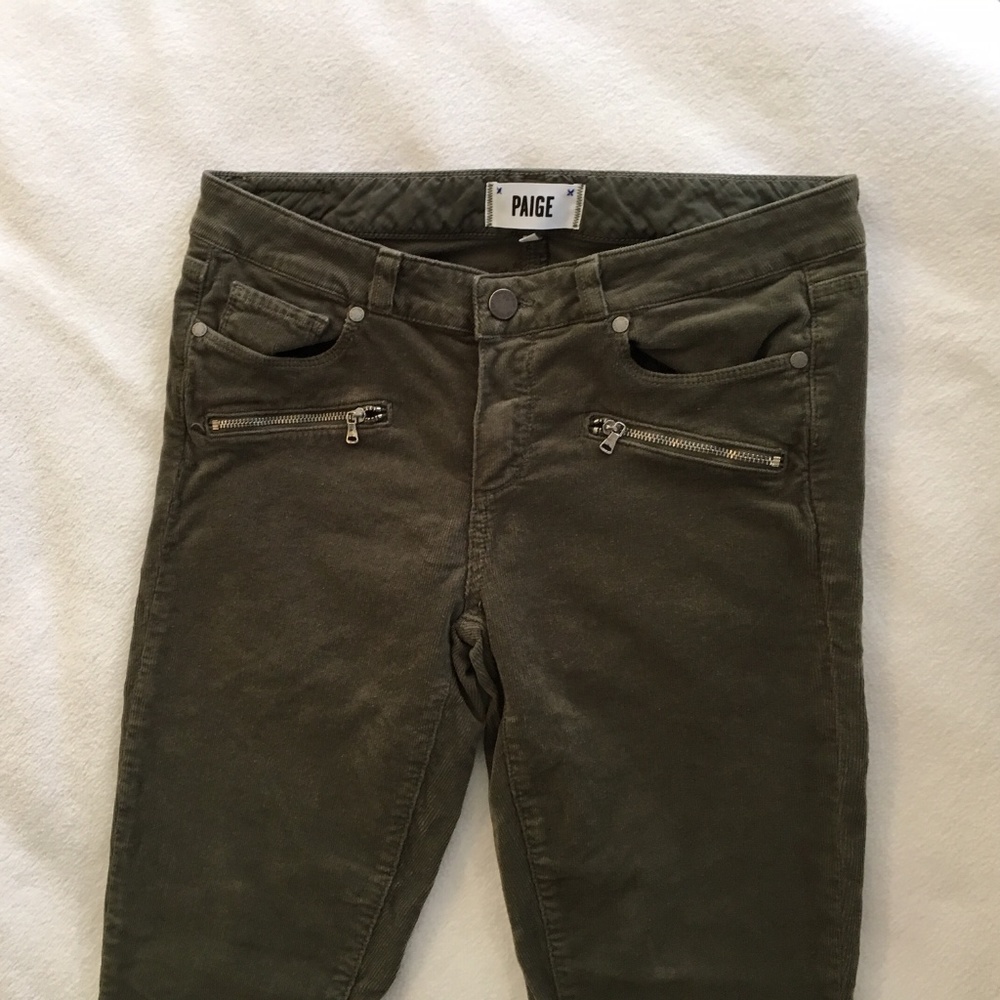 Paige skinny ankle zip corduroy pants - Picture 4 of 8